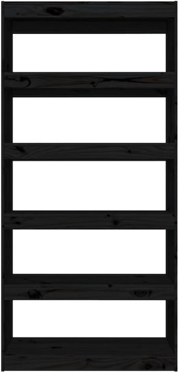 Bibliothek Schwarz 80x30x167,4cm
