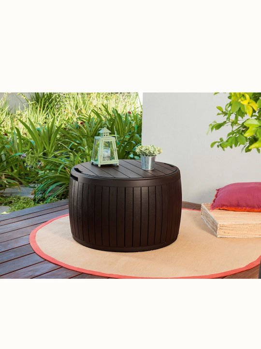 Keter Polypropylene Outdoor Storage Box Circa 140lt Wood 68x68x43.5cm