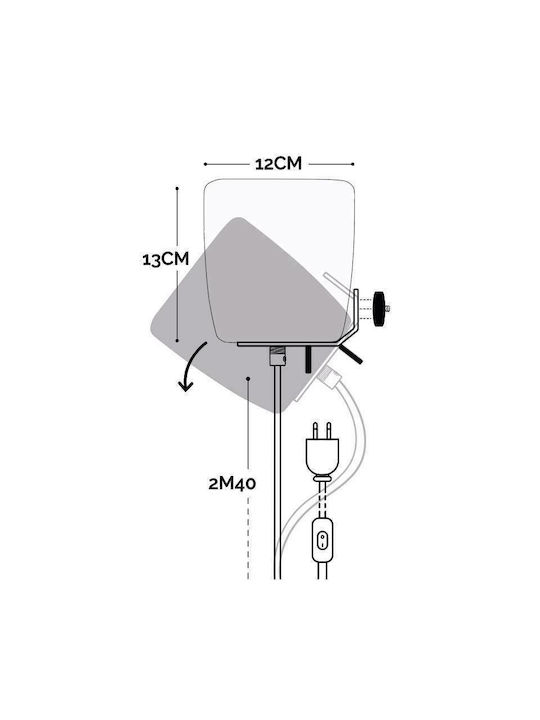 La Case de Cousin Paul Swing Classic Lamp Wall with Socket E14 Blue 12cm