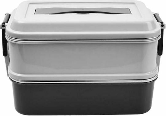 Estia Δοχείο Φαγητού Inox Γκρι με Χωρίσματα 1.4lt