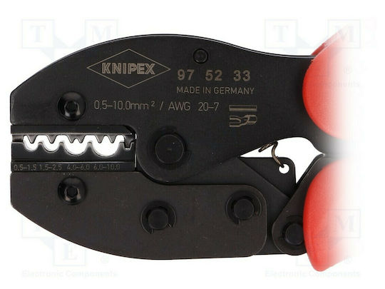 Knipex Preciforce Πρέσα Ακροδεκτών Διατομής 0.5 - 10mm² PreciForce (Μήκος 220mm)