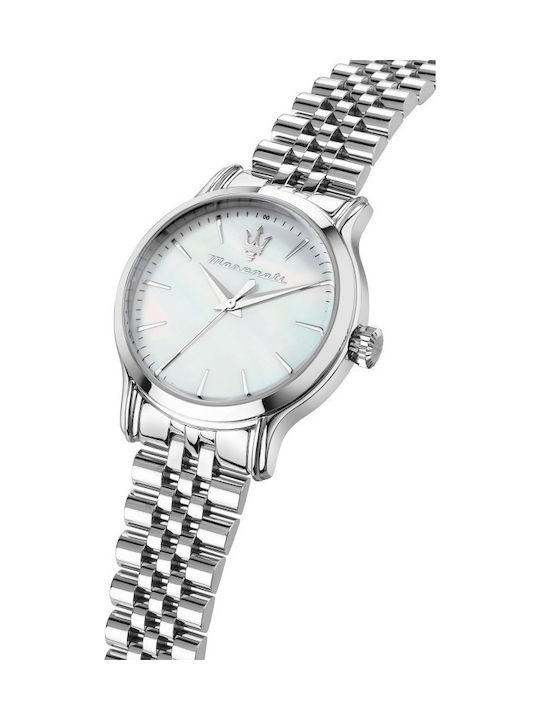 Maserati Epoca Damen Uhr mit Silber Metallarmband