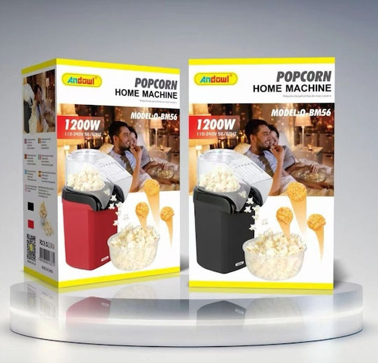 Andowl Popcorn-Maschine Heißluft 1200W