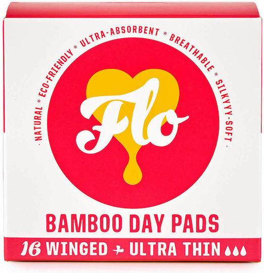 Here We Flo Bamboo Day Ultra Thin Absorbante cu aripi 16buc