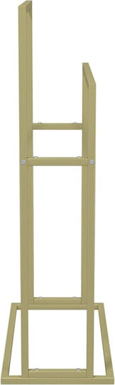 vidaXL Freistehender Kleiderständer Badezimmer Doppelt ​48x78.5cm Goldener