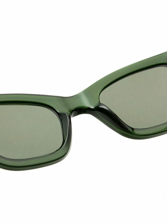 A.Kjaerbede Big Kanye Women's Sunglasses with Green Acetate Frame and Green Lenses