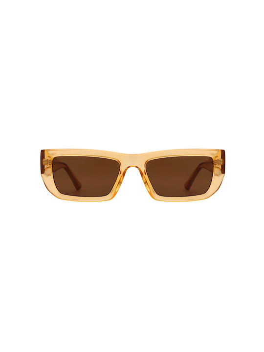 A.Kjaerbede Fame Sonnenbrillen mit Yellow Transparent Rahmen und Braun Linse KL2206-008