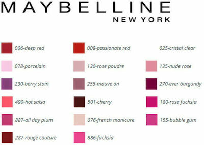 Maybelline Superstay 7 Days Gloss Βερνίκι Νυχιών Μακράς Διαρκείας 287 Midnight Red 10ml