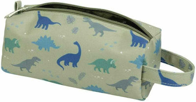 A Little Lovely Company Dinosaurs Pencil Case Barrel with 1 Compartment Multicolored