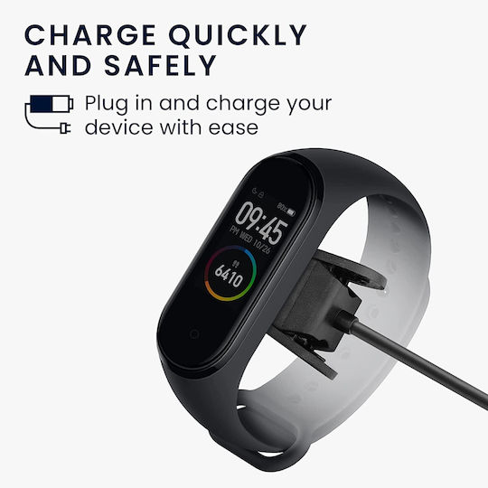 KWmobile USB-Ladekabel Ladegerät für Mi Band 3/Mi Smart Band 4 Schwarzς