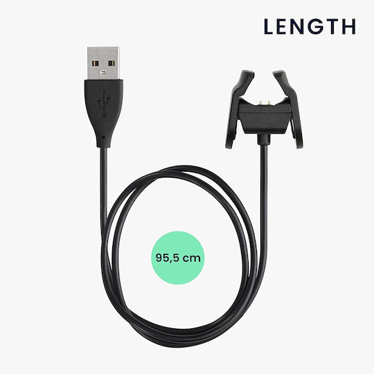 KWmobile USB-Ladekabel Ladegerät für Mi Band 3/Mi Smart Band 4 Schwarzς