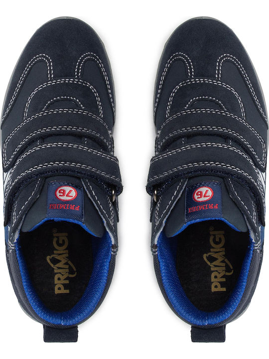Παιδικά Sneakers High με Σκρατς Navy Μπλε