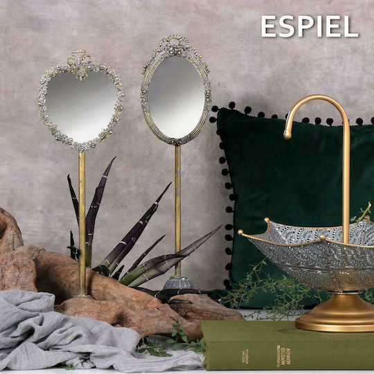 Espiel Καθρέπτης Μακιγιάζ Επιτραπέζιος 13.20x49cm Γκρι