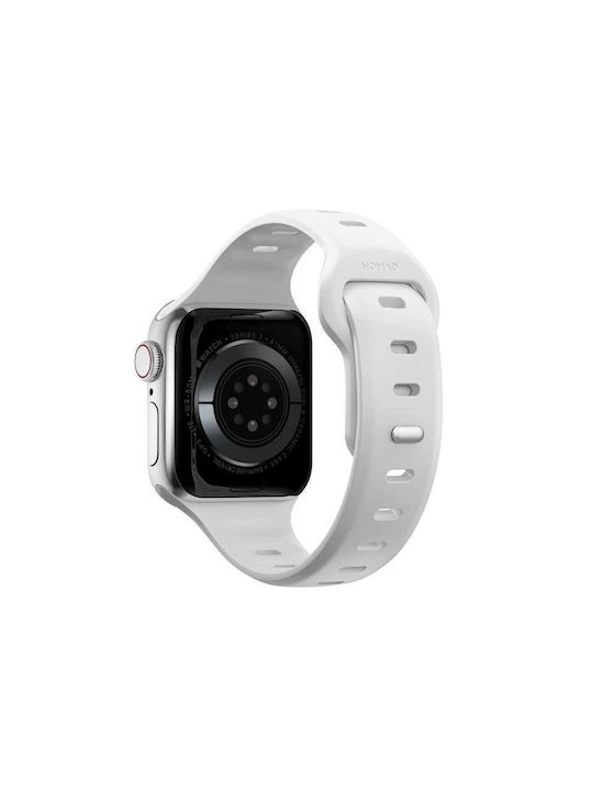 Nomad Slim Sport Armband Silikon mit Pin Weiß (Apple Watch 42/44/45mm) NM01147985