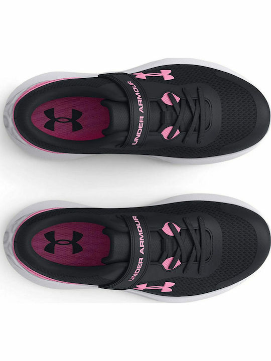 GPS Surge Kids Sports Shoes Running with Hoop & Loop Closure Black