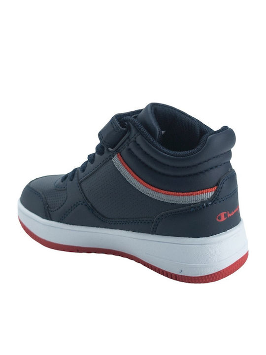 Rebound Vintage Mid PS Αθλητικά Παιδικά Παπούτσια Μπάσκετ με Σκρατς Μπλε