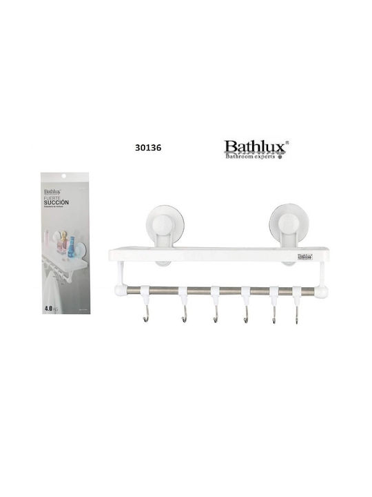 Bathlux 30136 Wall Mounted Bathroom Shelf Plastic 32x11.7x13.9cm White