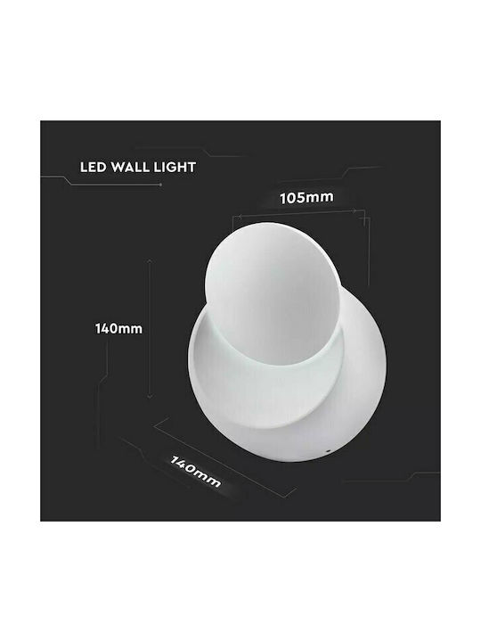 V-TAC Classic Lamp Wall with Integrated LED and Natural White Light 14x14x14cm