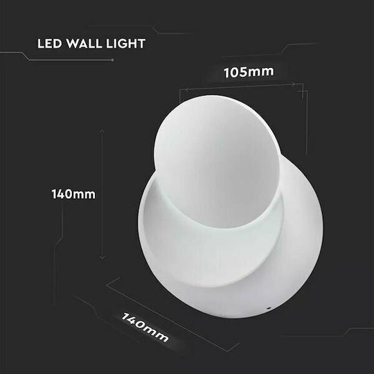 V-TAC Klassisch Leuchte Wand mit Integrierter LED und Neutralweißes Licht 14x14x14cm