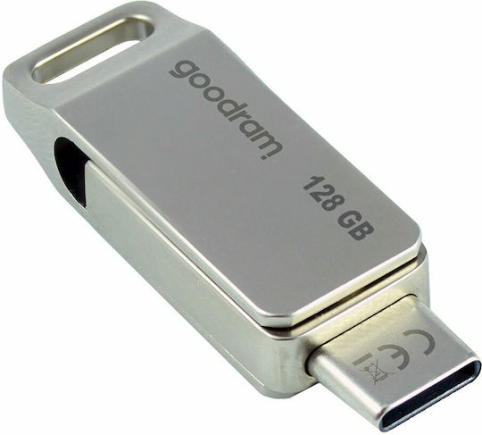 GoodRAM ODA3 128GB USB 3.2 Stick with connection USB-A & USB-C Silver