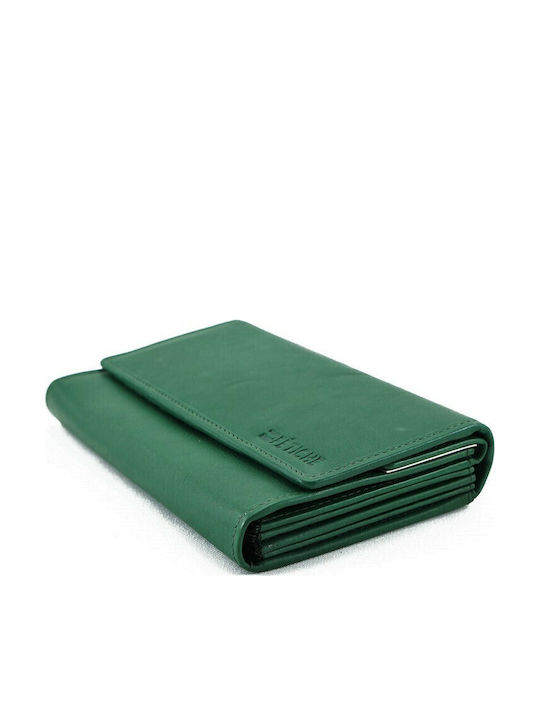 AN Large Leather Women's Wallet Classic Green