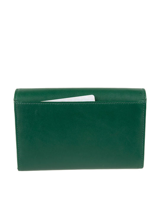 AN Large Leather Women's Wallet Classic Green