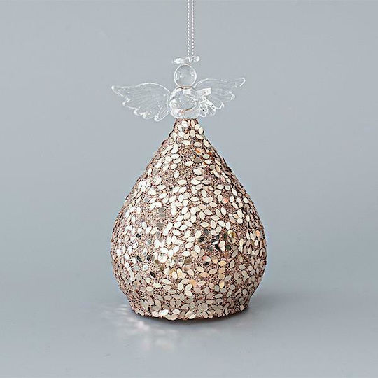 Ornament suspendat Ingeras De sticlă Rose Gold 15buc