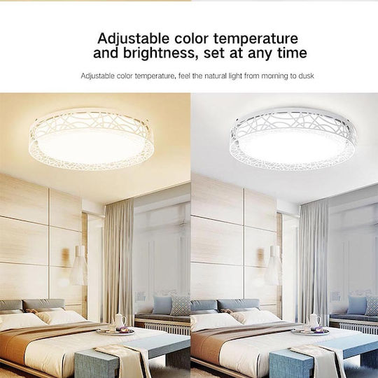 Yeelight Smart Πλαφονιέρα Οροφής Λευκή με Ενσωματωμένο LED