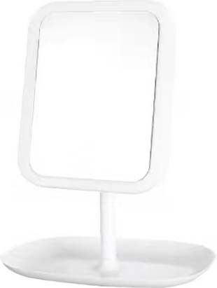Andowl Makeup Mirror Tabletop with Light 14.4x15.3cm White