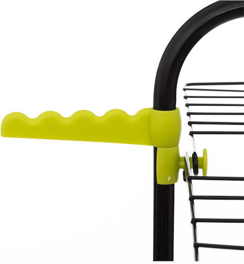 5Five Folding Floor Clothes Drying Rack Metallic with Wheels Green with Hanging Length 30m