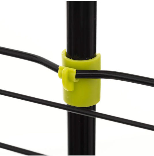 5Five Folding Floor Clothes Drying Rack Metallic with Wheels Green with Hanging Length 30m