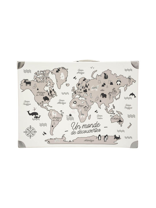 Atmosphera Διακοσμητικό Βαλιτσάκι World Λευκό