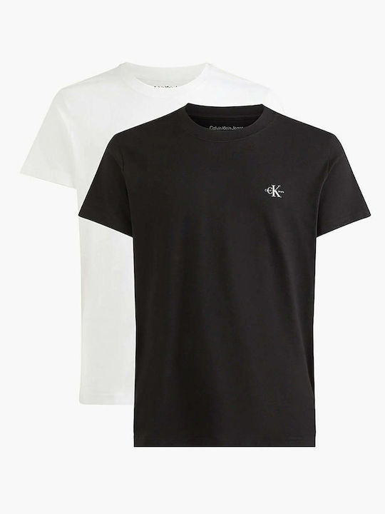Calvin Klein 2 Pack Ανδρικό T-shirt Black / Bright White