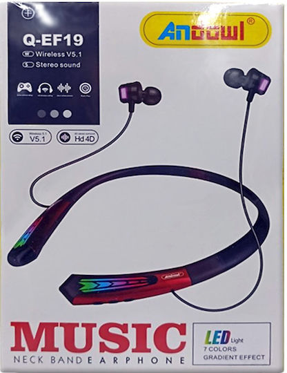 Andowl Q-EF19 In ear Bluetooth хендсфри Слушалки Черен