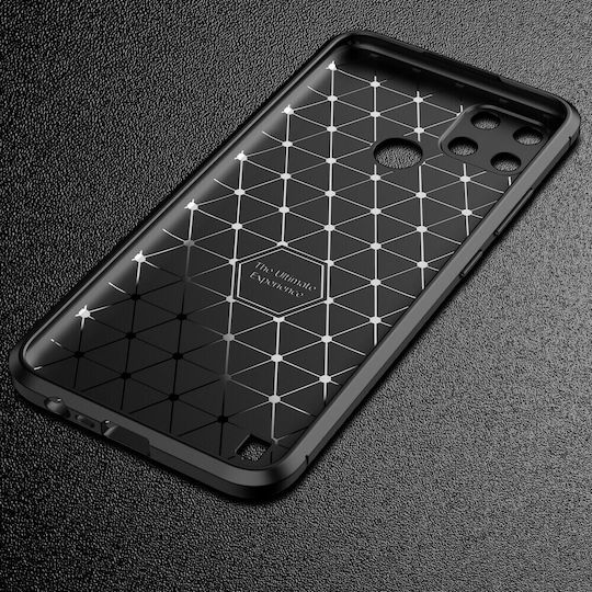 Tech-Protect Carbon Gel Back Cover Σιλικόνης Μαύρο (Realme C21Y / C25Y)