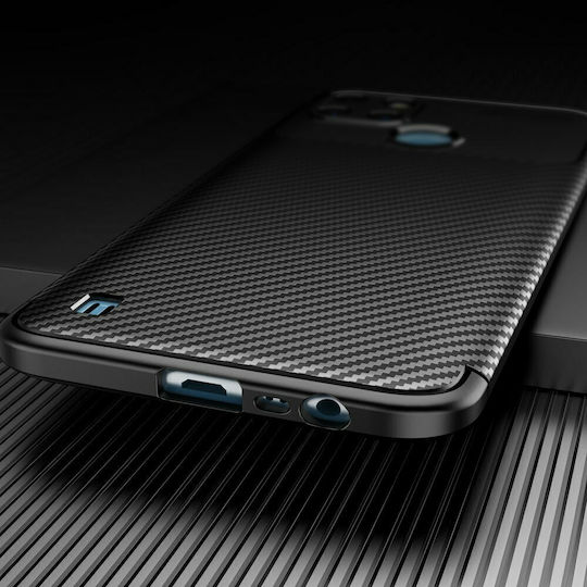 Tech-Protect Carbon Gel Back Cover Σιλικόνης Μαύρο (Realme C21Y / C25Y)