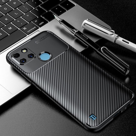 Tech-Protect Carbon Gel Back Cover Σιλικόνης Μαύρο (Realme C21Y / C25Y)