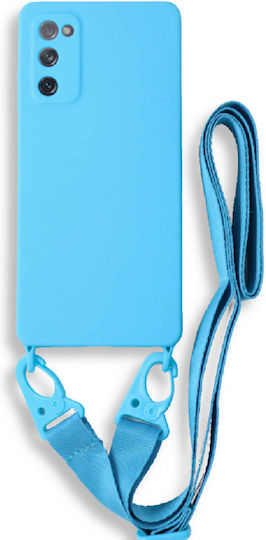 Bodycell Back Cover Silicone with Strap Light Blue (Galaxy S20 FE)