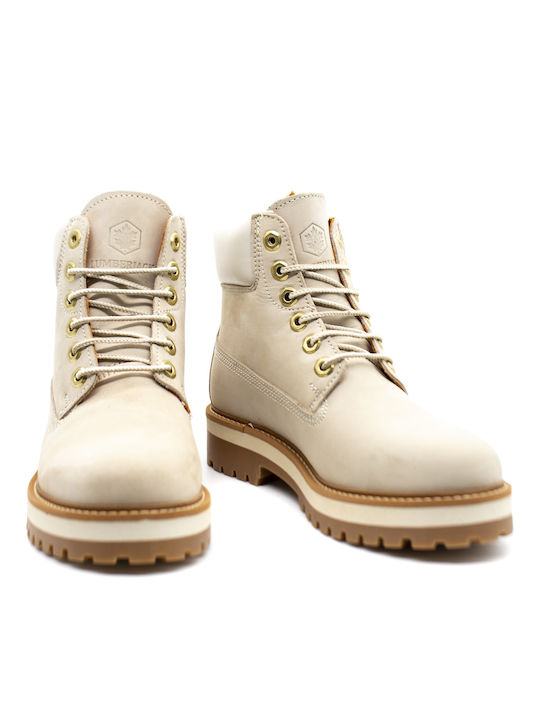 Lumberjack Leather Women's Ankle Boots Beige