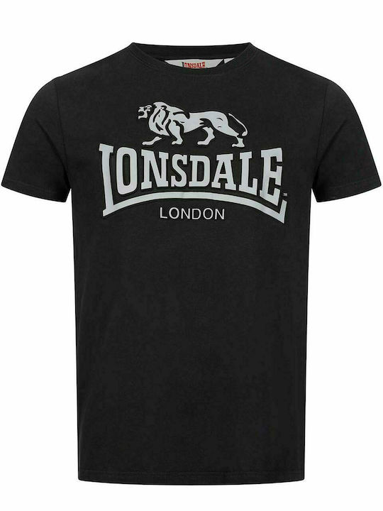 Lonsdale Kingswood Ανδρικό T-shirt Μαύρο με Λογότυπο