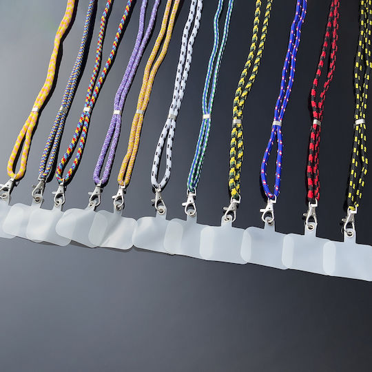 Hurtel Stylish Cord Каишка за врата за Мобилни Телефони Жълт