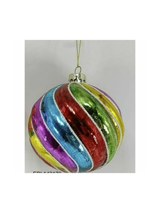 Iliadis Christmas Glass Rainbow Ornament Multicolour 10x10cm 4pcs