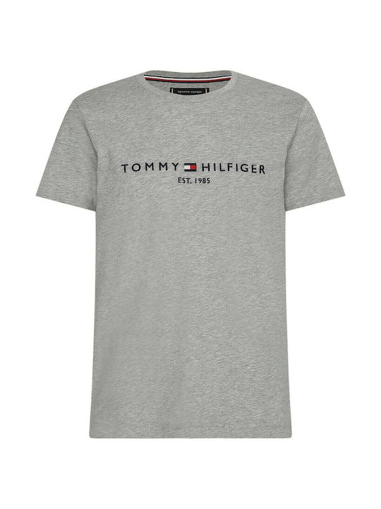 Tommy Hilfiger Ανδρικό T-shirt Γκρι με Λογότυπο