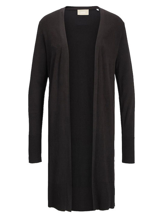 Lange Damen-Strickjacke Schwarz