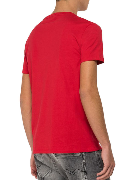 Replay Herren T-Shirt Kurzarm Rot