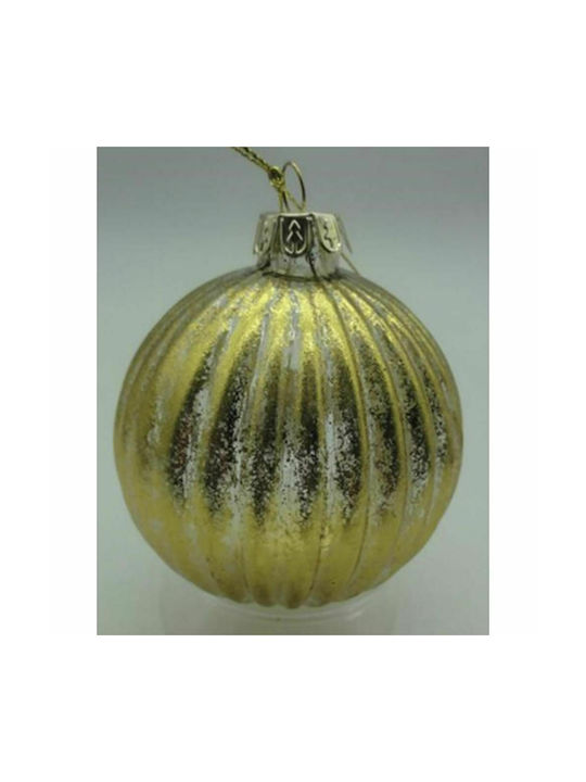 Iliadis Weihnachtshänger Kugel Ornament Glas Gold 10cm Set 4Stück