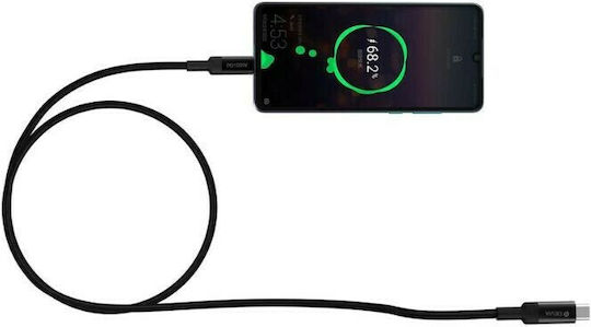 Devia USB 2.0 Cable USB-C male - USB-C 100W PD Μαύρο 1.5m 354212