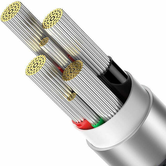 Baseus Explorer Braided USB 2.0 Cable USB-C male - USB-A 100W PD Μαύρο 2m CATS000301