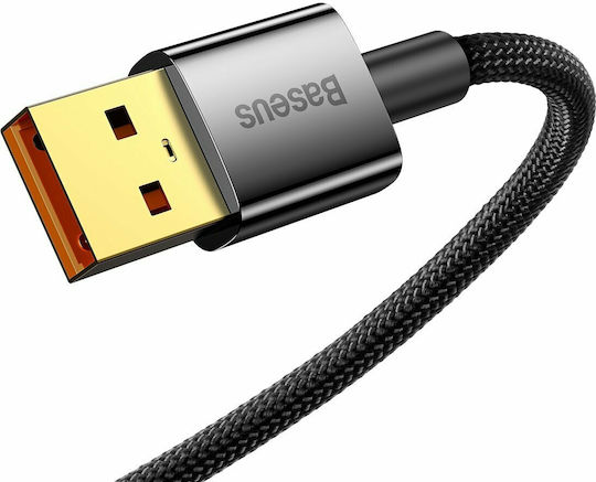 Baseus Explorer Braided USB 2.0 Cable USB-C male - USB-A 100W PD Μαύρο 2m CATS000301