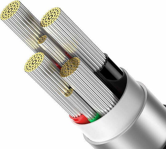 Baseus Explorer Series Cablu USB 2.0 Braided USB-C Masculin - USB-A 100W PD Albastru 2m CATS000303